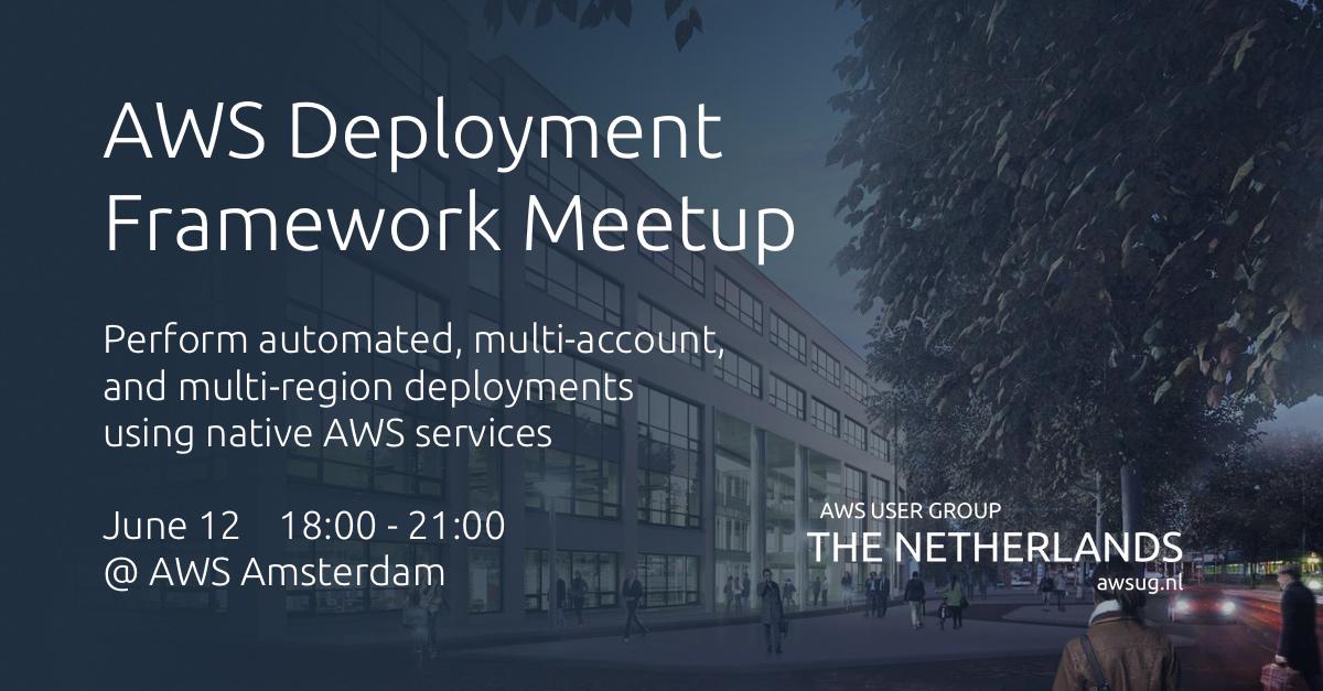 Banner for AWS Deployment Framework Meetup