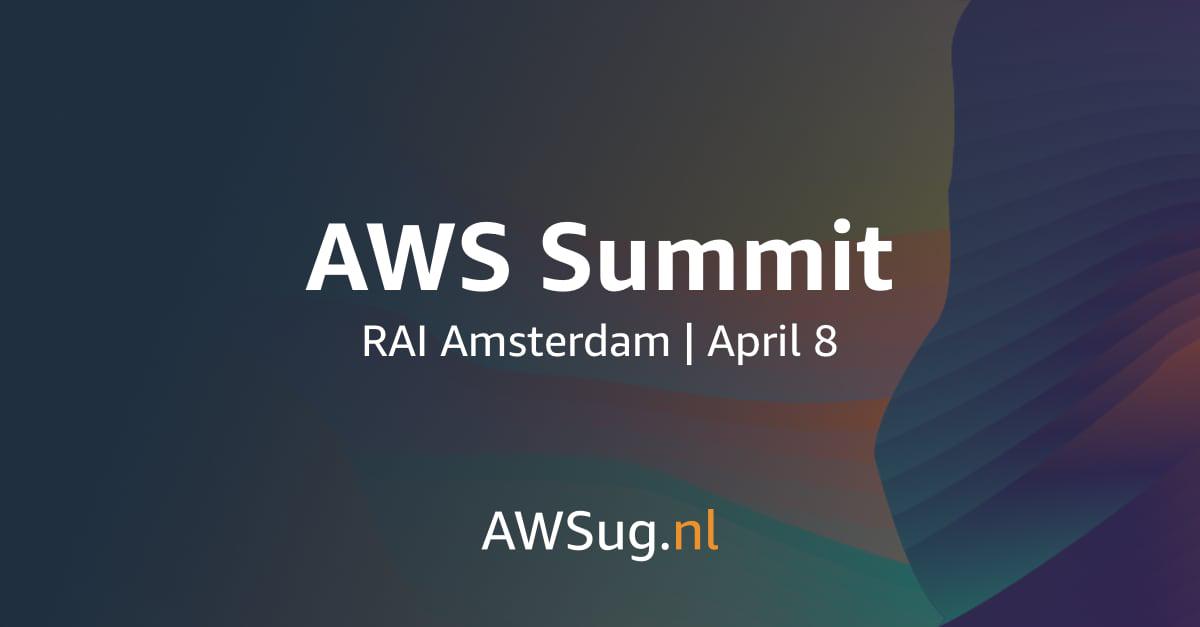 Banner for AWS Summit Amsterdam 2020 (Canceled)