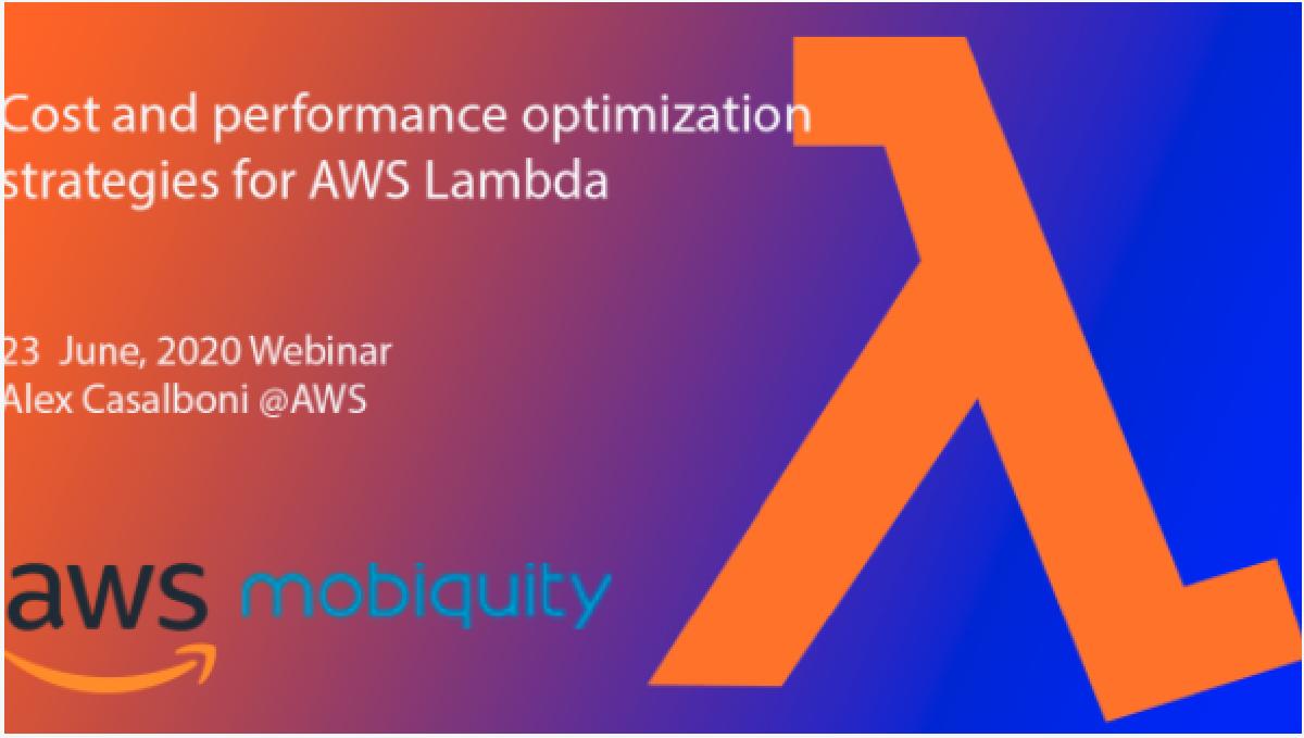 Banner for Cost and performance optimization strategies for AWS Lambda