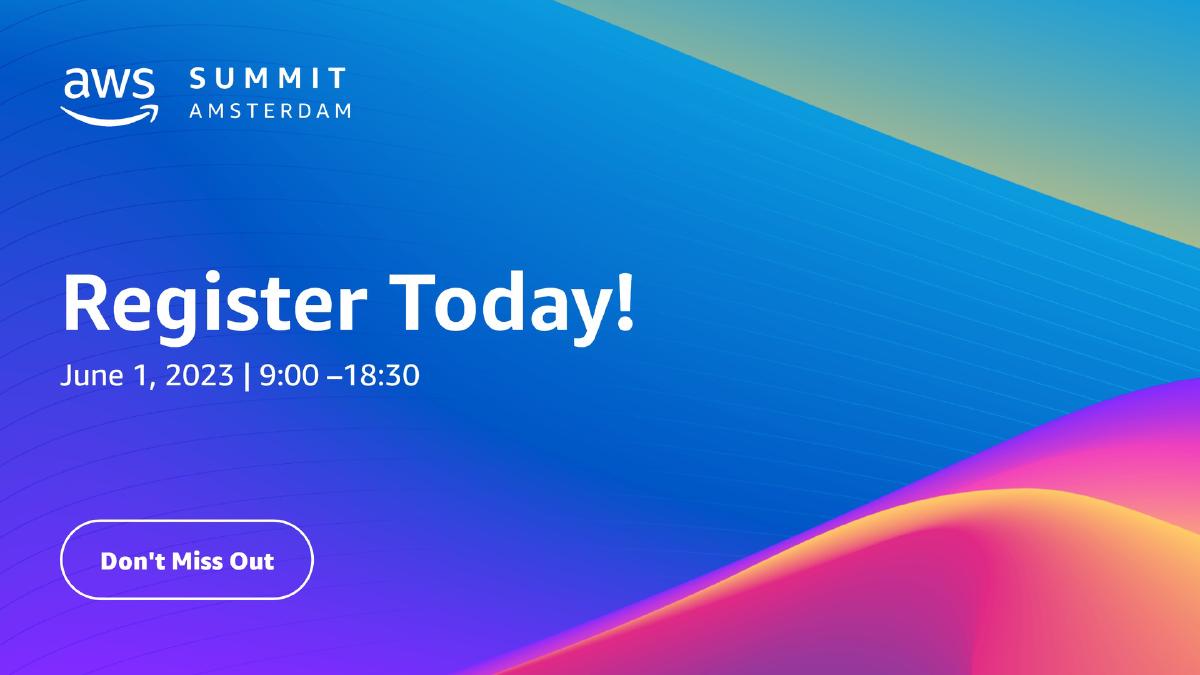 Banner for AWS Summit Amsterdam 2023